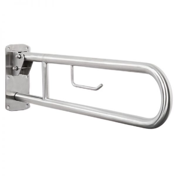 Lift and Lock Hinged Rail with Toilet Roll Holder