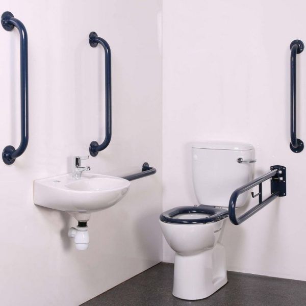 Doc M Close Coupled Toilet Pack Steel Rails