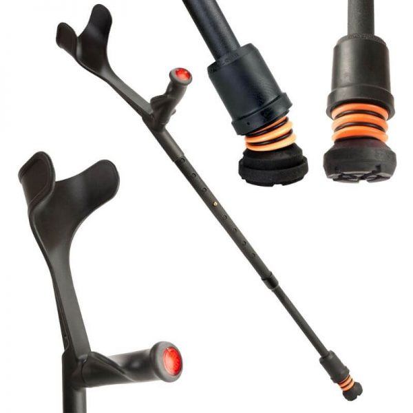 Flexyfoot Shock Absorbing Adjustable Crutch Open Cuff