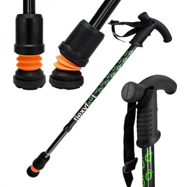 Flexyfoot Shock Absorbing Walking Stick Derby Handle