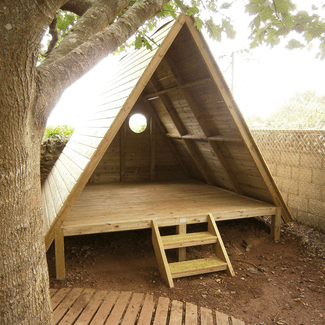 Forest Floor Learning Den with Window