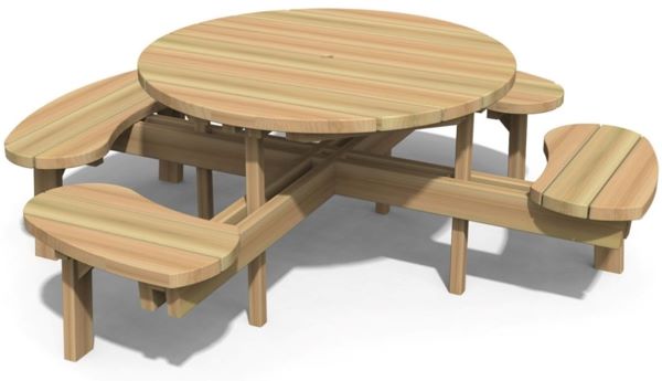 Wheelchair inclusive picnic table